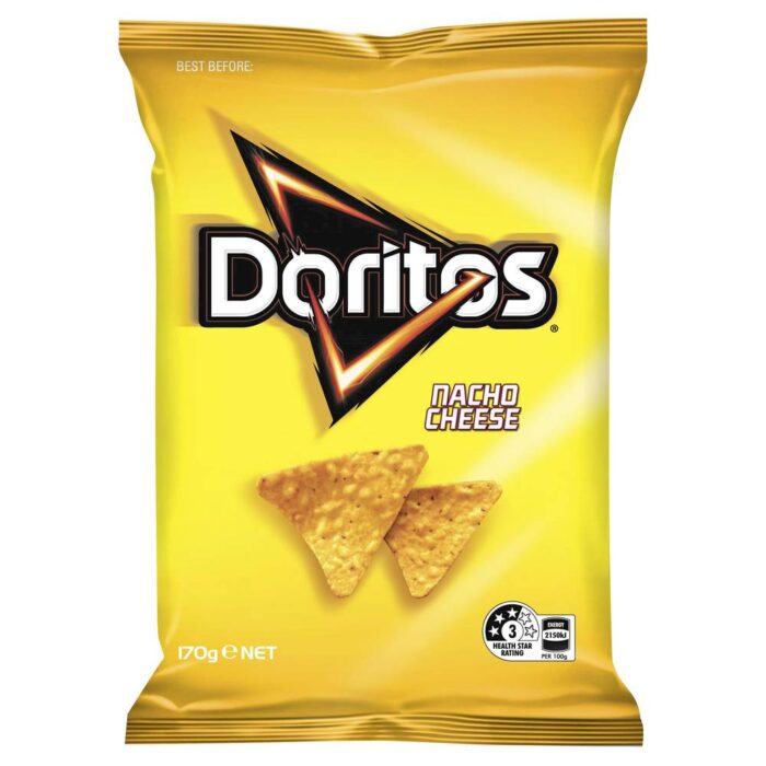 Doritos Corn Chips, Nacho Cheese (170g)