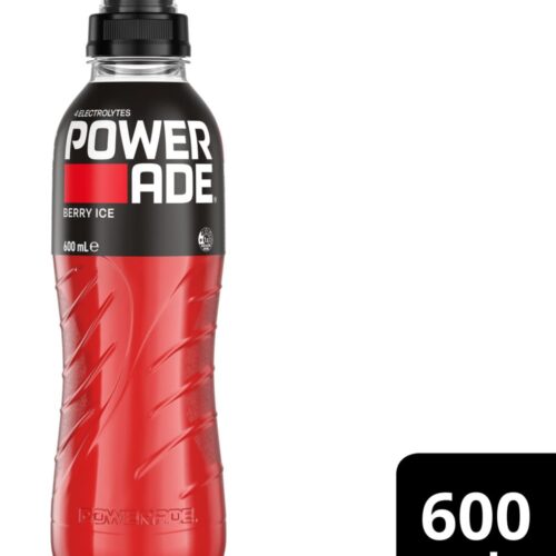Powerade Ion4 Electrolytes Sports Drink, Berry Ice (600mL)