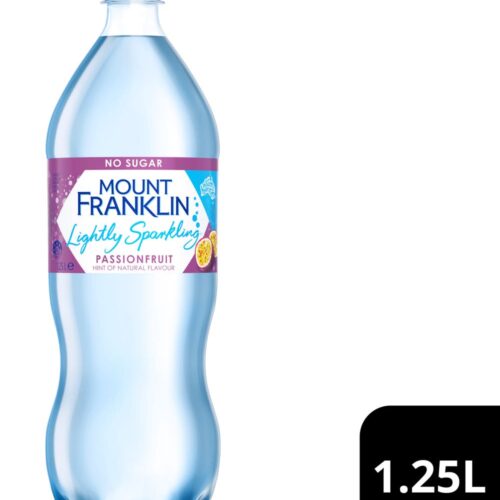 Mount Franklin Lightly Sparkling Water, Passionfruit (1.25L)