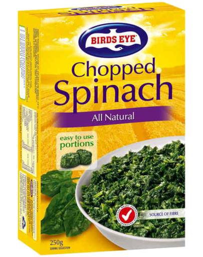 Birds Eye Frozen Chopped Spinach (250g)