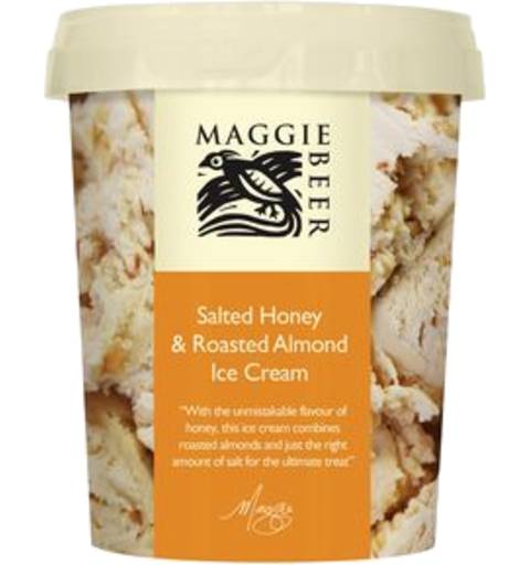 Maggie Beer Salted Honey & Roasted Almond Ice Cream (500mL)
