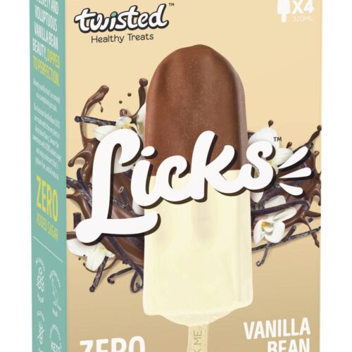 Twisted Healthy Treats Zero Added Sugar Bean Dipped Ice Cream, Vanilla Bean (320mL, 4 pack)