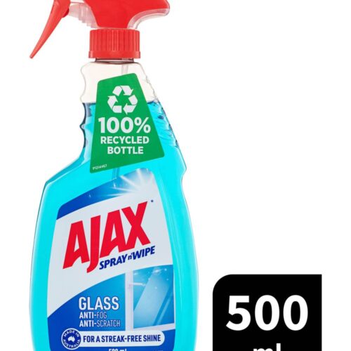 Ajax N' Wipe Triple Action Glass Cleaner Trigger Spray (500mL)