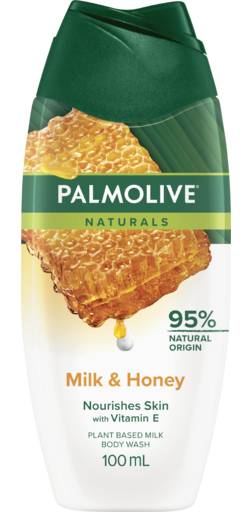 Palmolive Naturals Body Wash Milk & Honey Travel 100mL