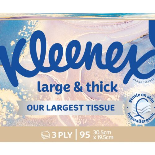 Kleenex Thick Facial Tissues, 30.5x19.5 cm (95 pack)