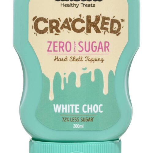 Twisted Cracked Zero Added Sugar Hard Shell Topping, White Chocolate (200mL)