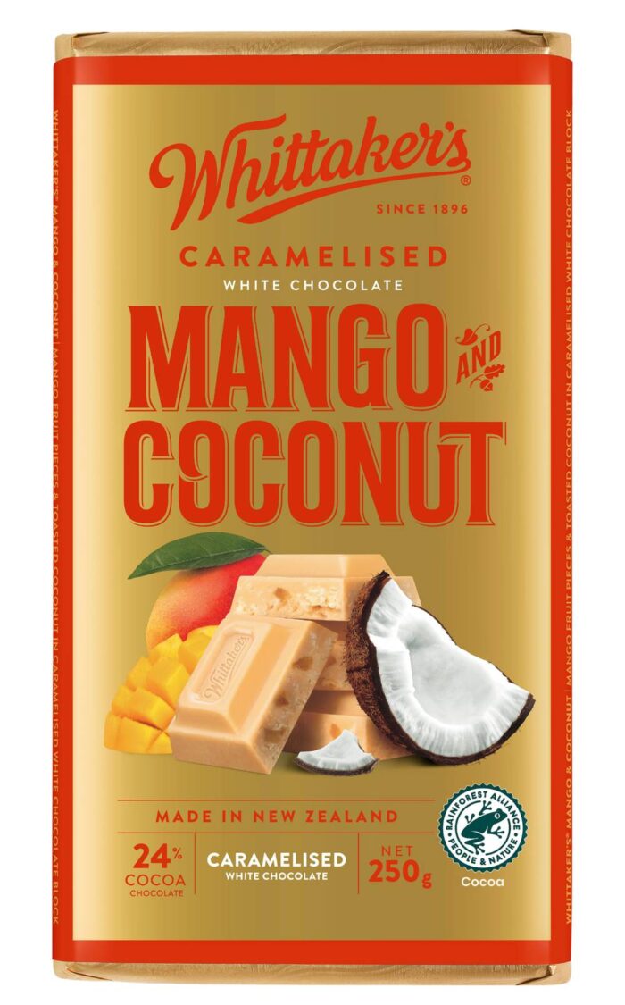 Whittaker's Caramelised White Chocolate, Mango-Coconut (250g)