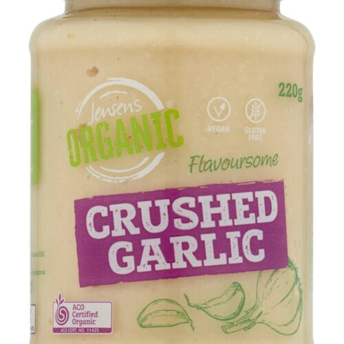 Jensens Organic Crushed Garlic (220g)