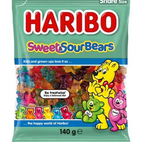 Haribo Sweet & Sour Bears (140g)
