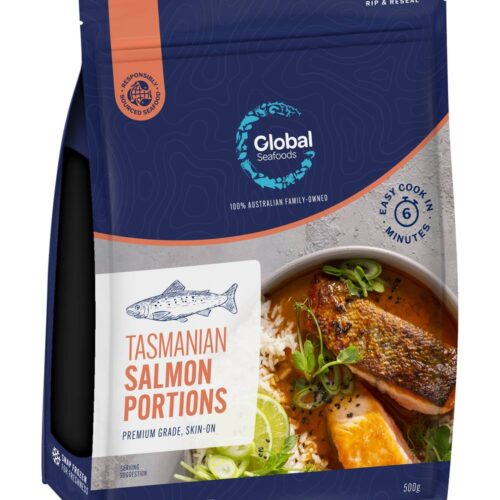 Global Seafoods Tasmanian Salmon Premium Grade Portions Skin on (500g)